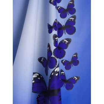 Plus Size Butterfly Print Tankini Swimwear