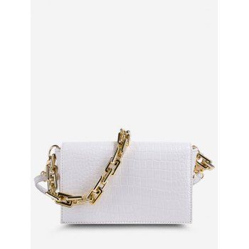 

Embossed Double Strap Crossbody Bag, White