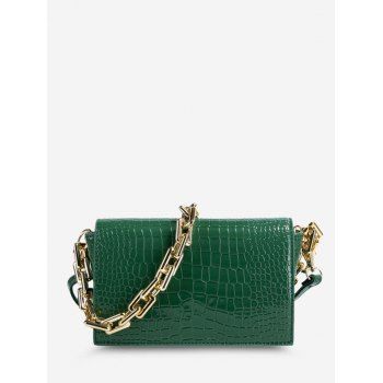 

Embossed Double Strap Crossbody Bag, Deep green