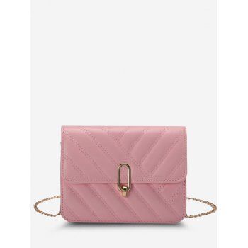 

Slash-Quilted Half-Chain Strap Crossbody Bag, Light pink