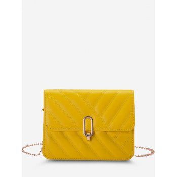 

Slash-Quilted Half-Chain Strap Crossbody Bag, Yellow