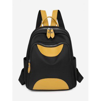 

Colorblock Double Compartment Backpack, Black