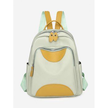 

Colorblock Double Compartment Backpack, Light green