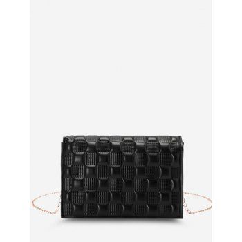 

Square-Quilted Adjustable Chain Strap Shoulder Bag, Black