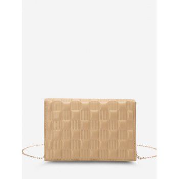 

Square-Quilted Adjustable Chain Strap Shoulder Bag, Light khaki