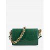 Sac à Bandoulière à Double Sangle en Relief - Vert profond 