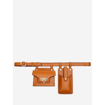 

Mini Flap Belt Bag With Phone Bag, Brown