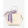 Sac à Bandoulière Embelli D'Echarpe Bouclé - Beige 