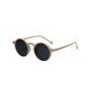 Round Frame UV Protection Sunglasses - BEIGE 