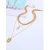 Collier à Trois Branches avec Pendentif Croix - d'or 