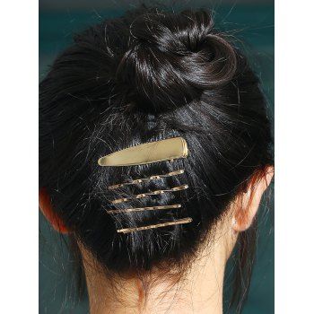 

5 Pcs Alloy Twisted Hair Pins, Golden