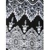 Plus Size Bowknot Tribal Print Flare Dress - BLACK 2X
