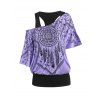 T-Shirt Dos Au Nageur Imprimé Paisley et Débardeur - Violet clair L