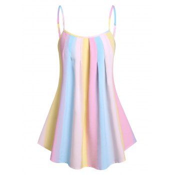 

Ombre Pleated Cami Tank Top, Yellow