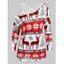 T-shirt Cerf de Noël Flocon de Neige et Haut en Dentelle à Bretelle - Rouge S