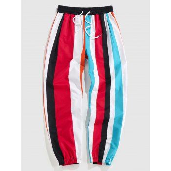 

Colorful Stripe Print Pants, Multicolor