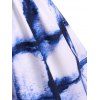 Chemise Teintée Zippée de Grande Taille à Cordon - Bleu 5X