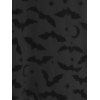 Robe Haute Basse Motif de Chauve-souris en Maille à Lacets - Noir XXL