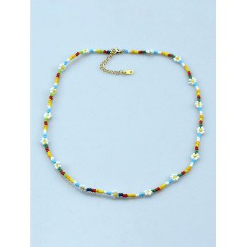

Bohemian Flowers Beaded Necklace, Multicolor