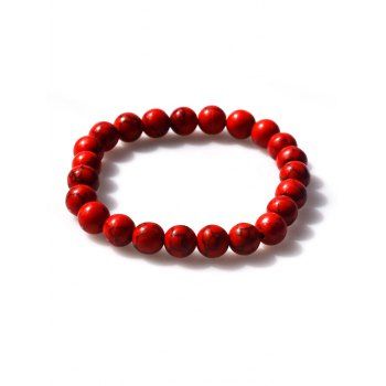 

Turquoise Beaded Elastic Bracelet, Red