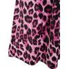 Plus Size Leopard Print Tank Top and Pants Pajamas Set - LIGHT PINK 5X