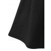 Robe Demi-zip à Carreaux Imprimé - Noir XL