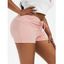 Plus Size Ribbed Cinched Ruched Swim Boyshorts - LIGHT PINK 5X