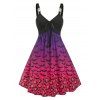 Robe Asymétrique sans Manches Chauve-Souris en Dégradé de Couleurs Grande-Taille - Noir 5X