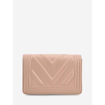 

Chain Zigzag-Quilted Flap Crossbody Bag, Pink