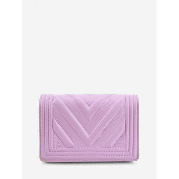 

Chain Zigzag-Quilted Flap Crossbody Bag, Mauve