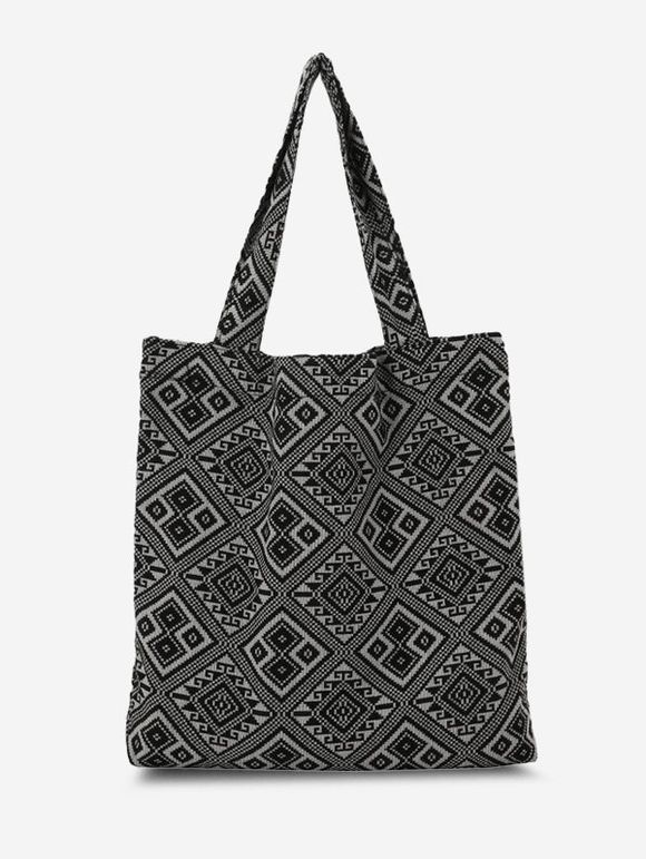 Sac Fourre-Tout à Imprimé Inspiré Style Bandana - Noir 
