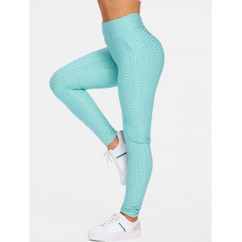 

Skinny Butt Lifter Textured Leggings, Light blue