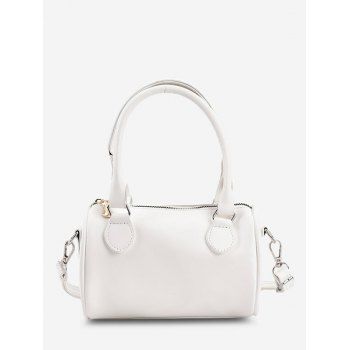 

Top Handle Cylinder Crossbody Bag, White