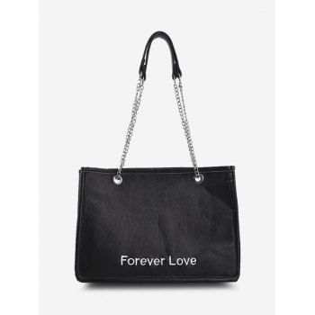 

Forever Love Embroidery Tote Bag, Black