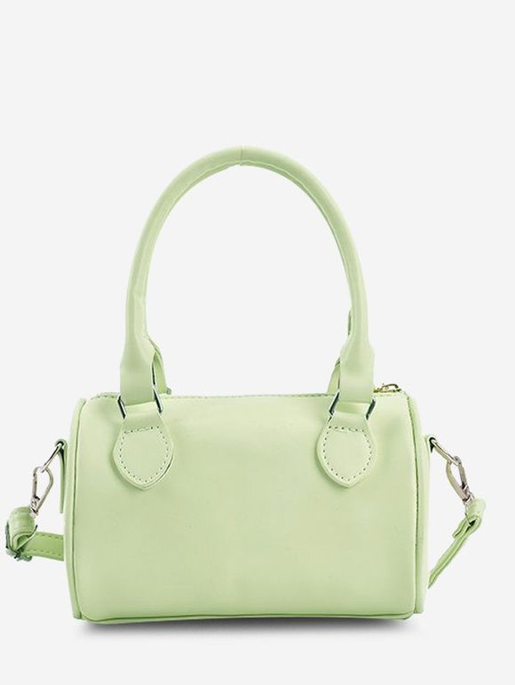 Sac à Bandoulière Cylindre Poignée en Haut - Vert Pois 