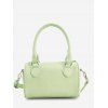 Sac à Bandoulière Cylindre Poignée en Haut - Vert Pois 