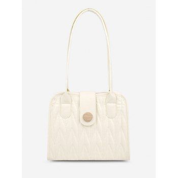 

Retro Quilted Button Shoulder Bag, Beige