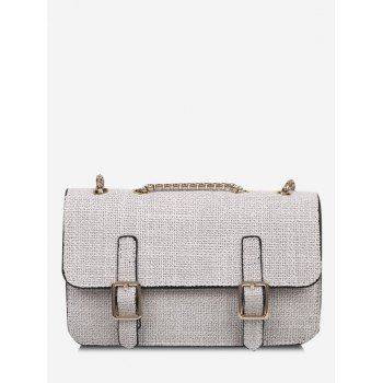 

Chain Cover Crossbody Messenger Bag, Gray