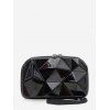 Mini Sac à Bandoulière Géométrique Texturé - Noir 