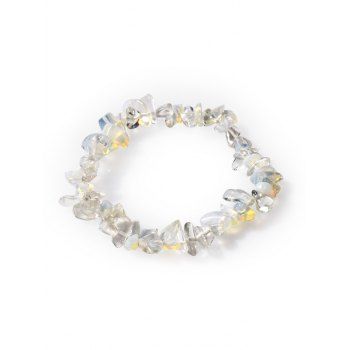 

Irregular Stone Beaded Elastic Bracelet, Multicolor c