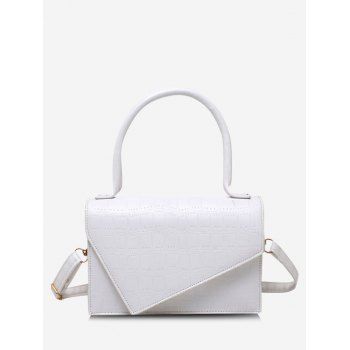 

Asymmetrical Cover Stone Pattern Handbag, Milk white