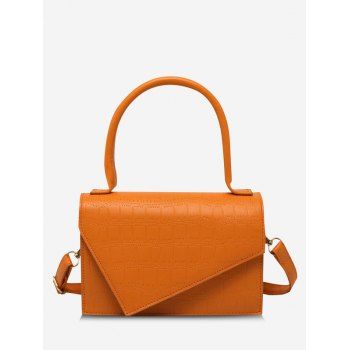 

Asymmetrical Cover Stone Pattern Handbag, Orange
