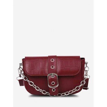 

Croc Print Crossbody Bag, Red wine