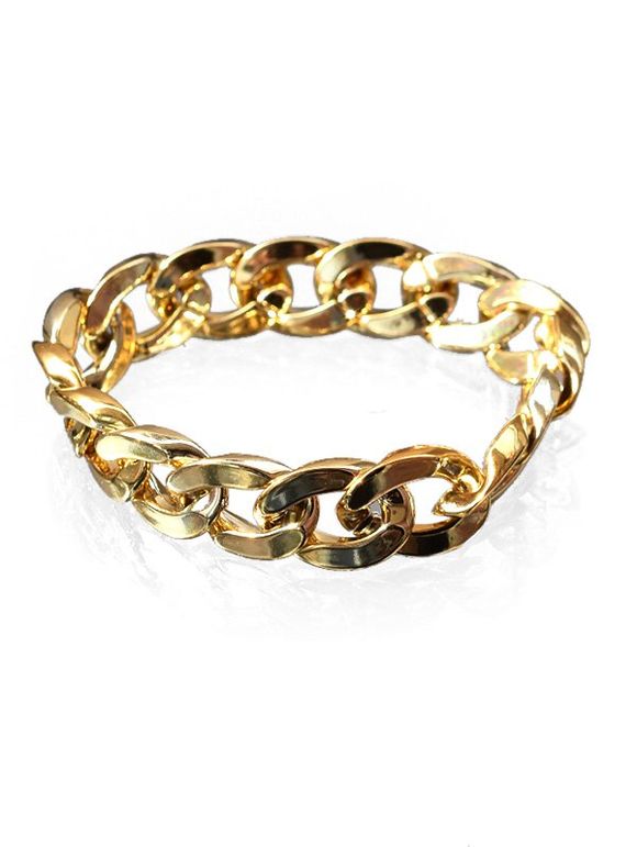 Bracelet Chaîne Réglable Epais - d'or 
