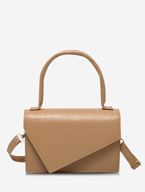 Sac à Main Motif de Pierre à Rabat - Kaki Léger 