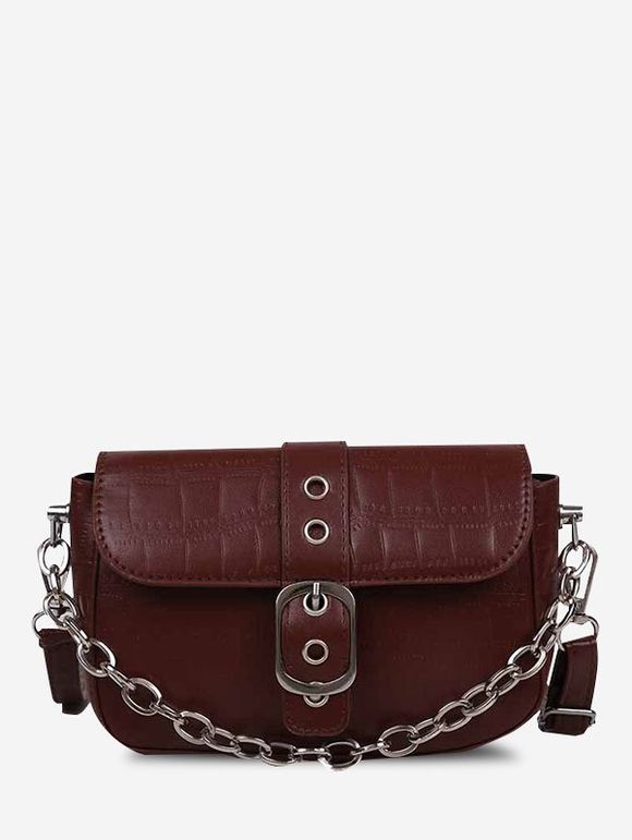 Sac à Bandoulière avec Imprimé - Brun 