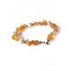 Bracelet Perlé Irrégulier en Cristal - Jaune 