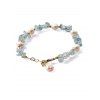 Bracelet en Chaîne de Perles de Cristal Irrégulier - Bleu Tron 