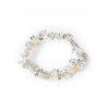 Bracelet Elastique Perlé avec Pierre Irrégulière - multicolor C 