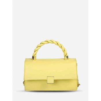

Double Strap Faux Leather Flap Crossbody Bag, Sun yellow